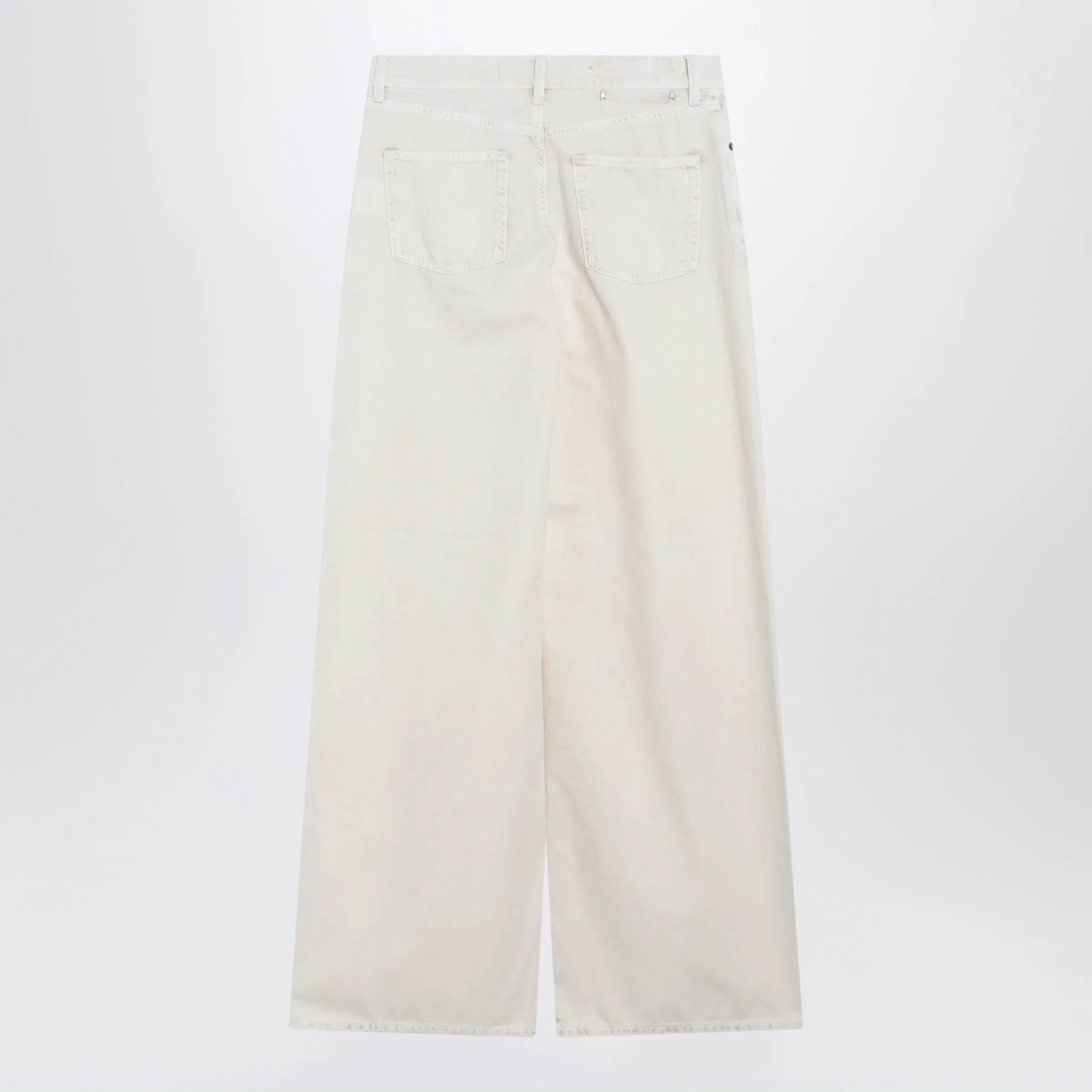 White Wide-Leg Denim Trousers sold by Wanan Luxury product image thumbnail 2