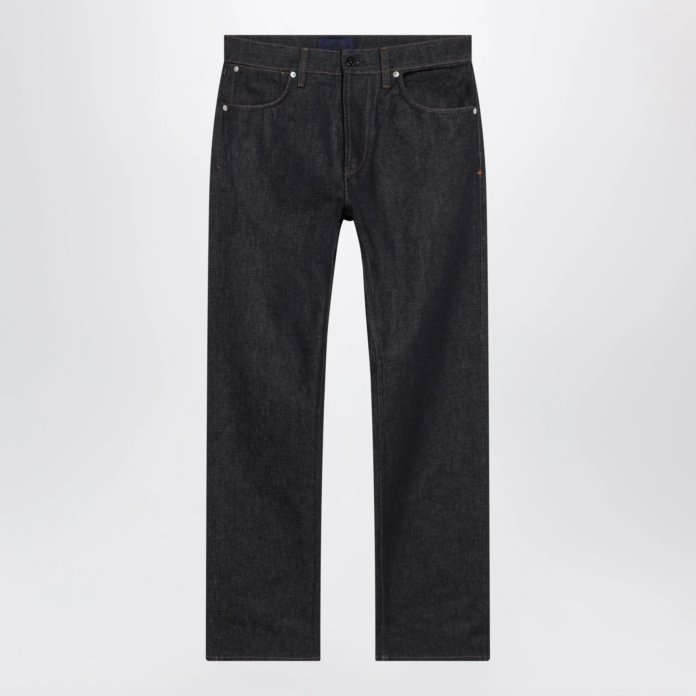 Regular Straight Jeans In Raw Indigo Denim sold by Wanan Luxury