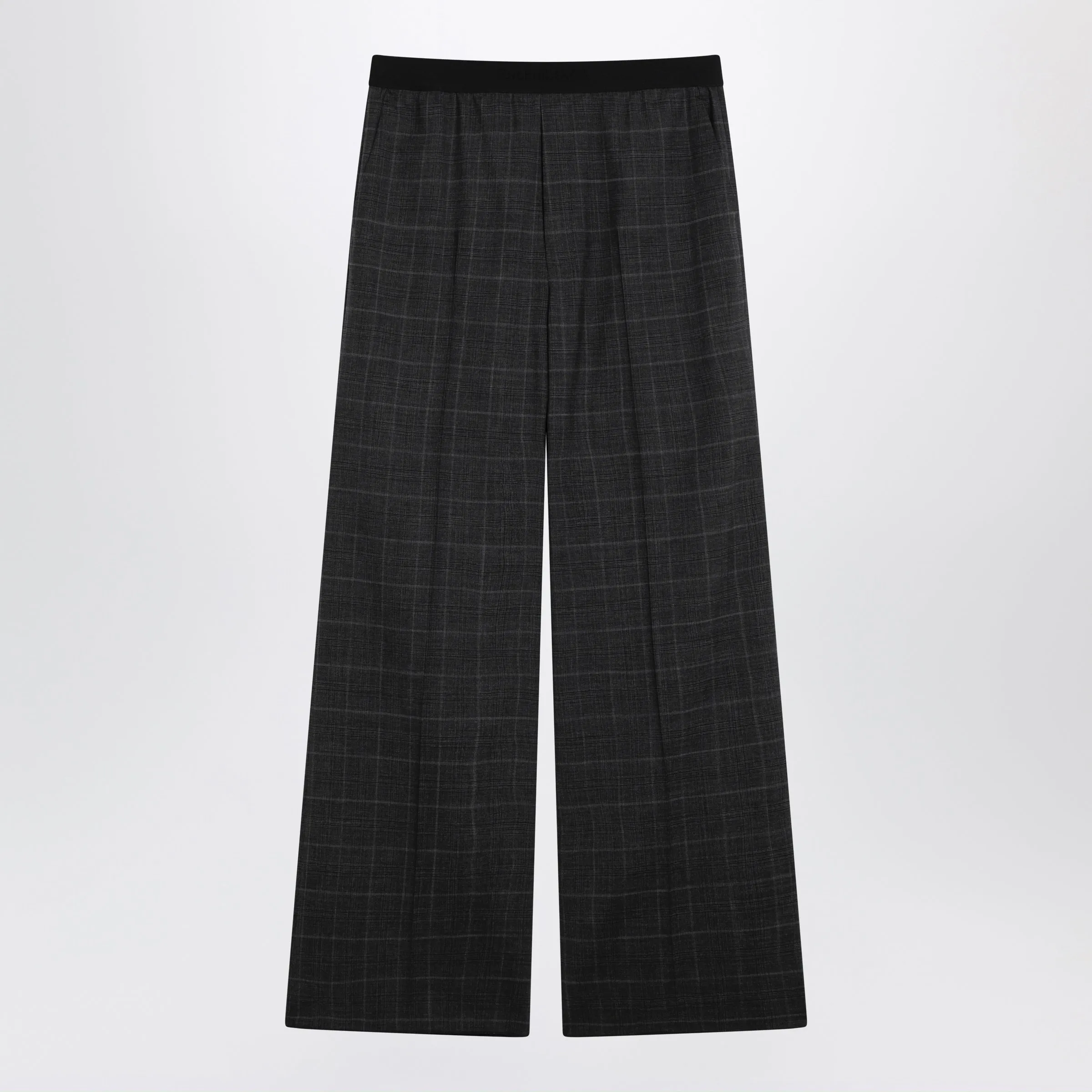 Dark Grey Tartan Trousers sold by Wanan Luxury
