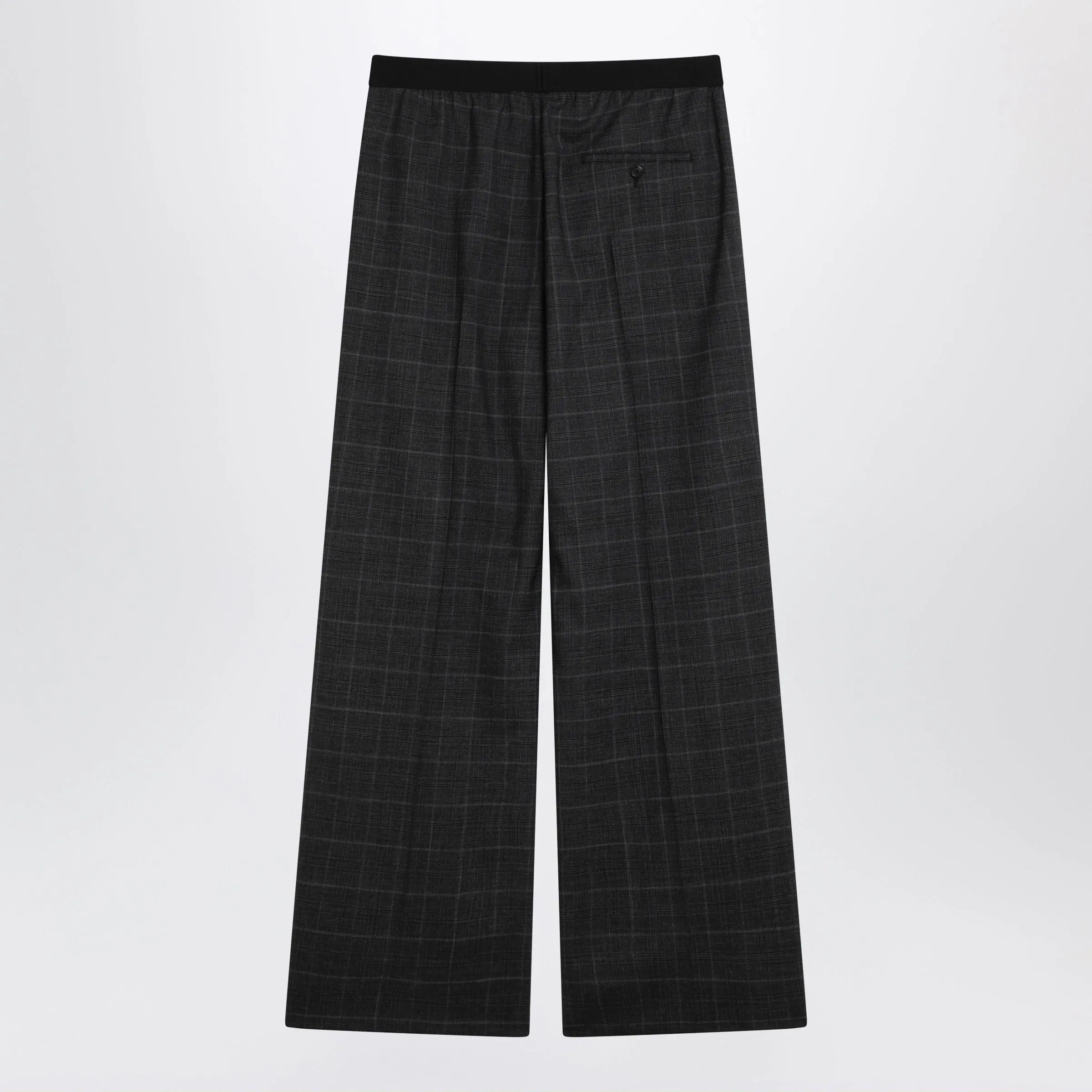 Dark Grey Tartan Trousers sold by Wanan Luxury product image thumbnail 2