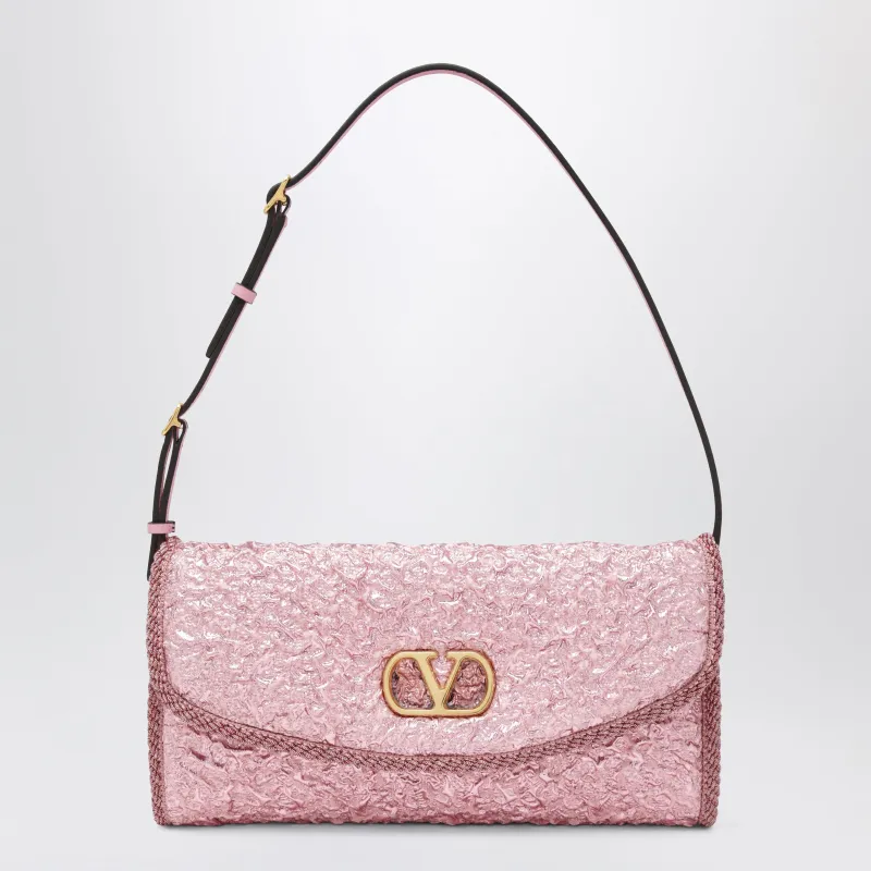 Small De Vain Bag In Pink Cloqué Jacquard Fabric made by Valentino Garavani
