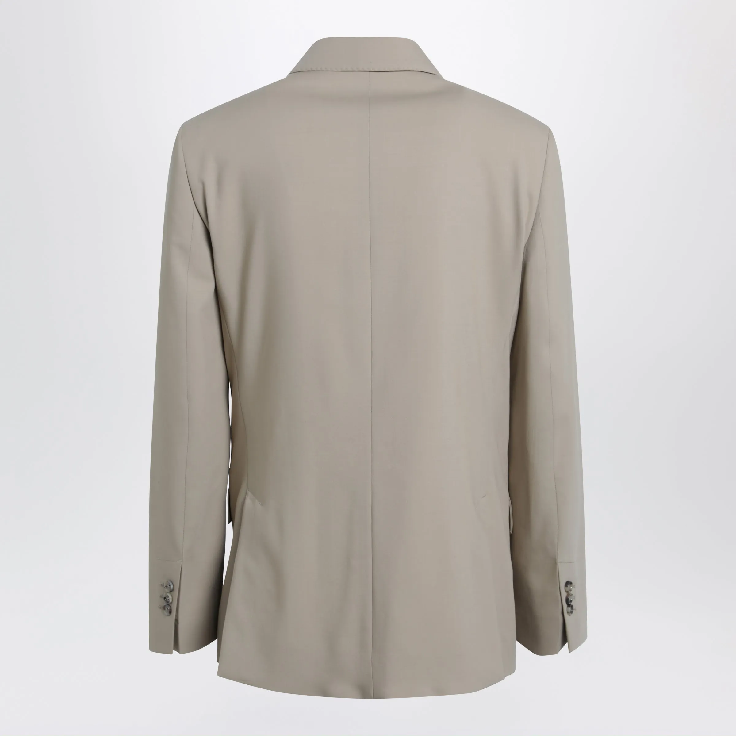 Beige Double-Breasted Virgin Wool Gabardine Jacket sold by Wanan Luxury product image thumbnail 2