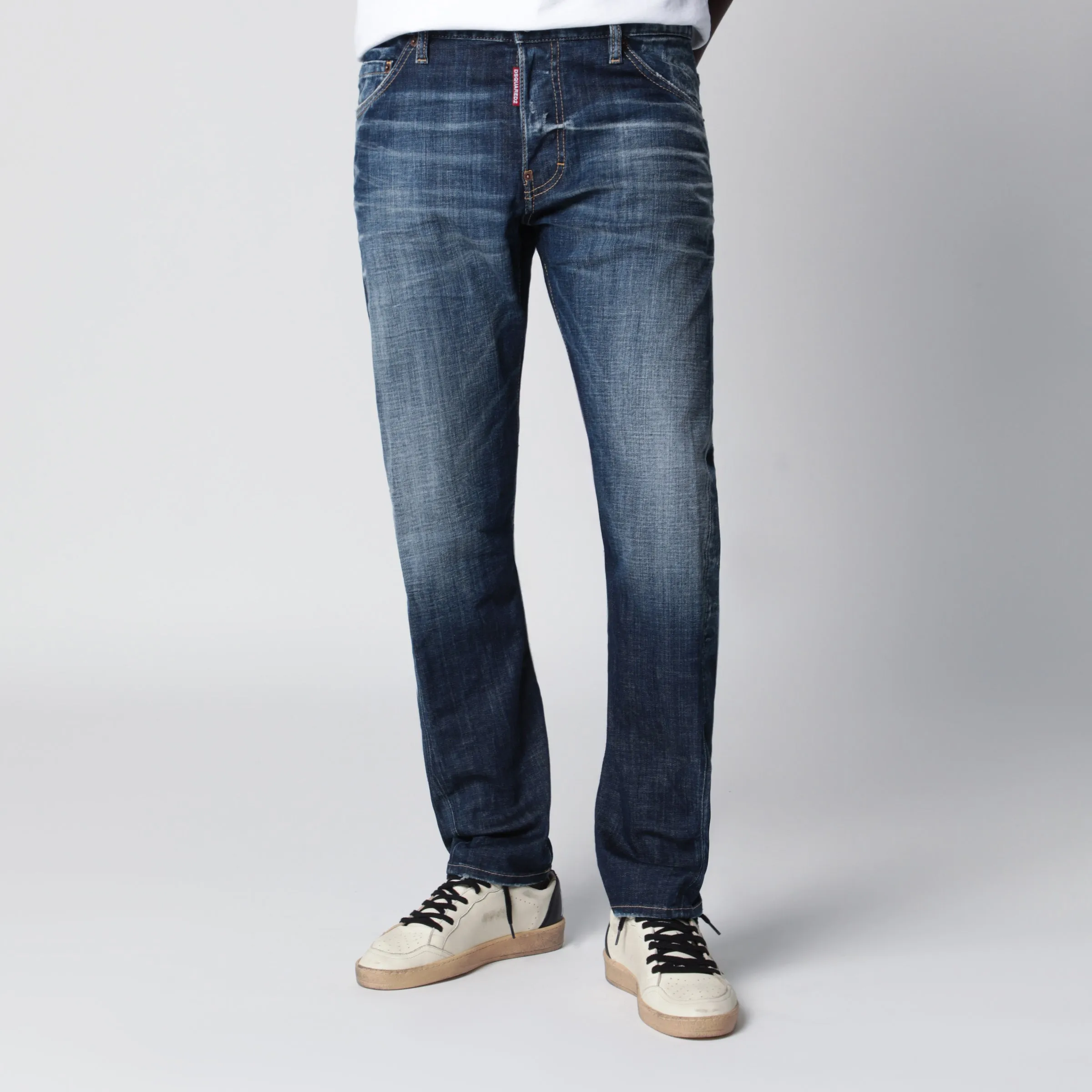 Blue Washed-Effect Jeans sold by Wanan Luxury