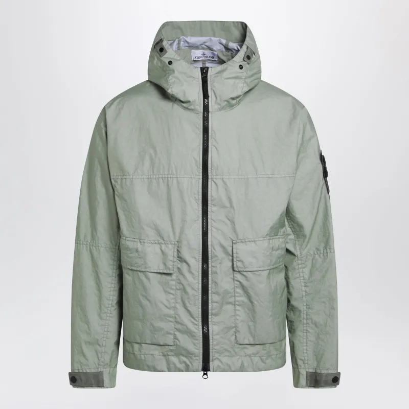 Hooded Membrana 3 L Tc Nylon Jacket, Green made by Stone Island