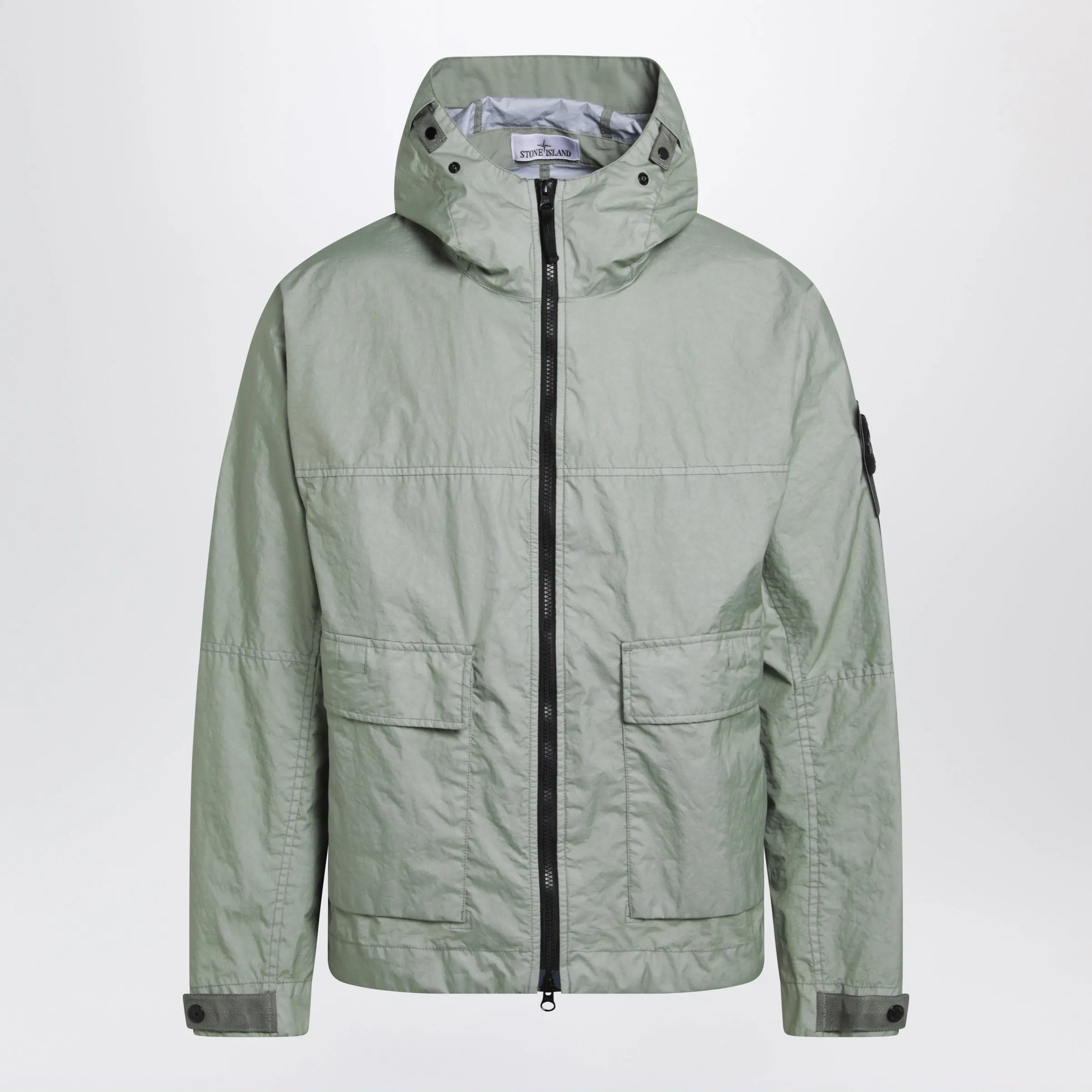 Hooded Membrana 3 L Tc Nylon Jacket, Green sold by Wanan Luxury