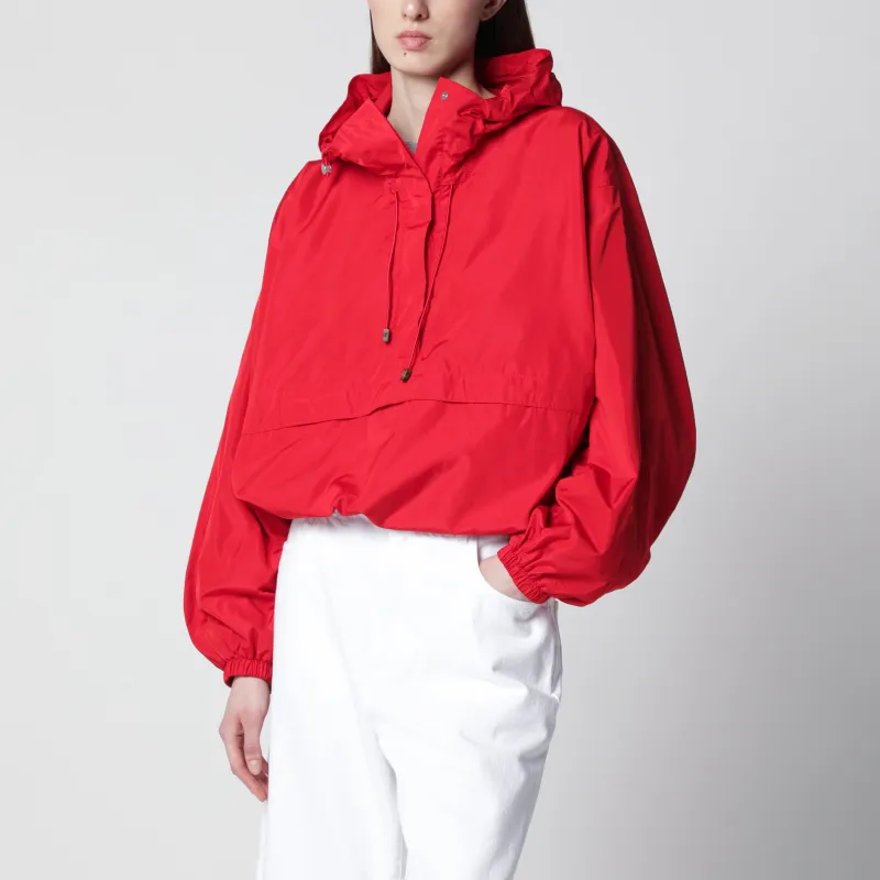 Red Windbreaker In Silk-Blend Fabric made by Rohe