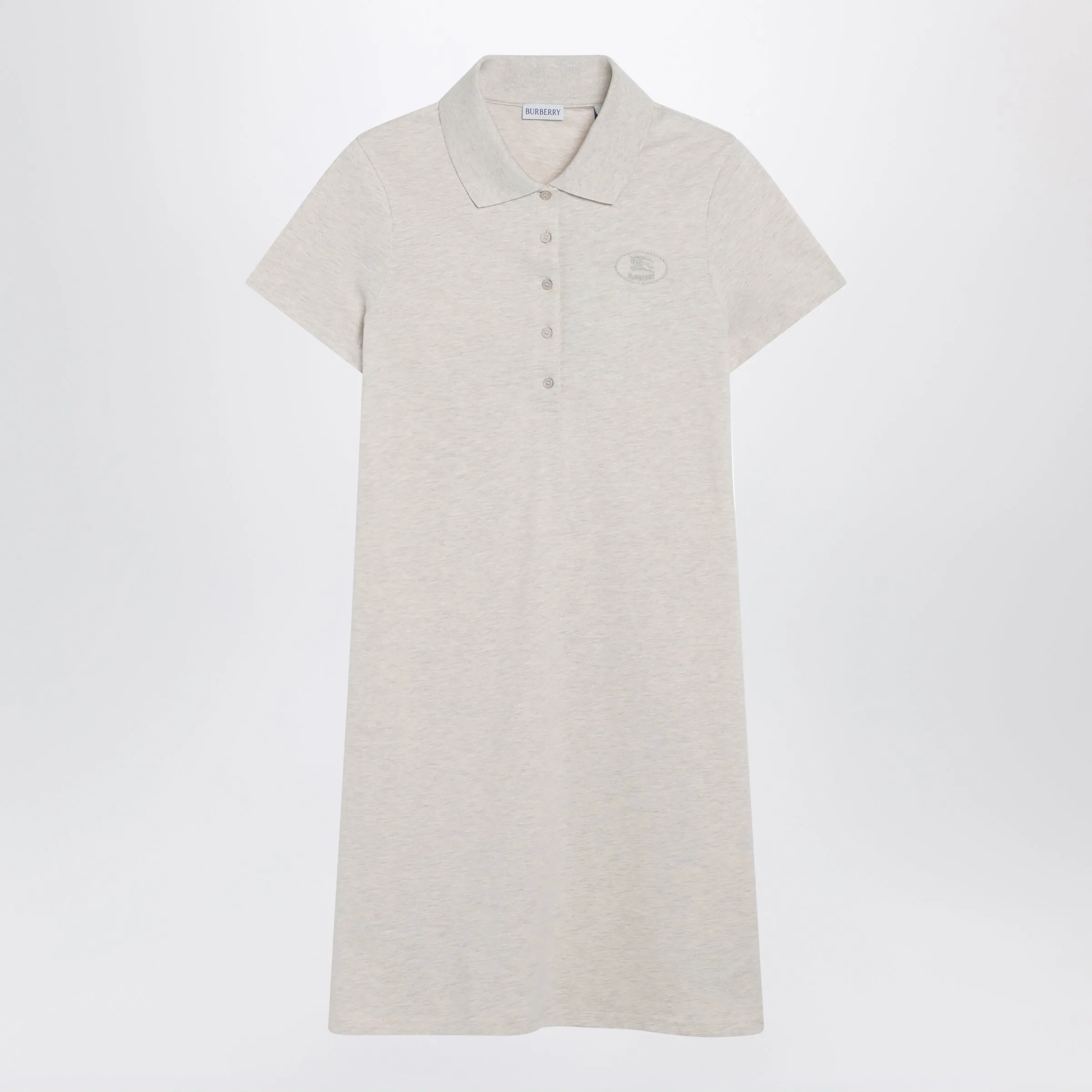 Beige Mélange Cotton Polo Dress By Burberry sold by Wanan Luxury