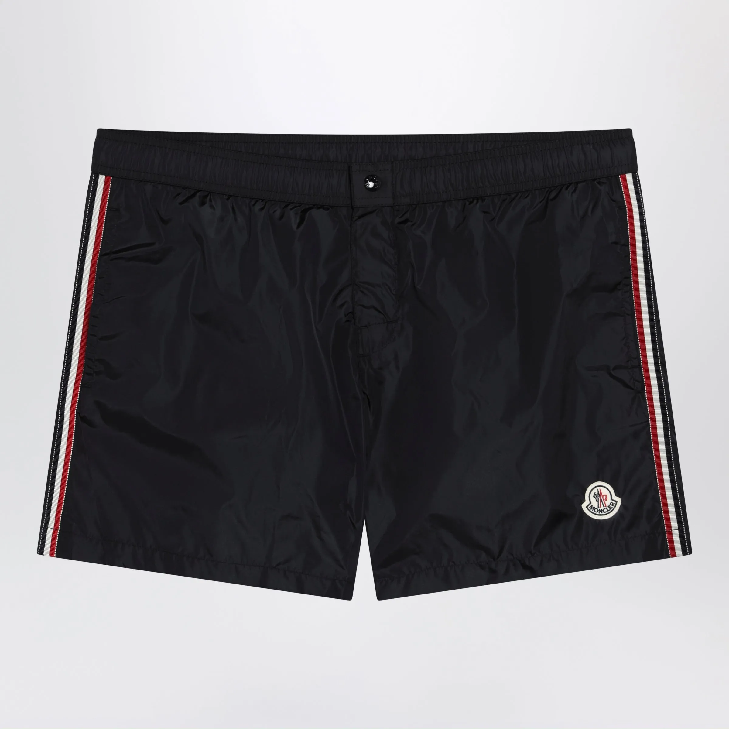 Black Swim Shorts With Logo Patch sold by Wanan Luxury