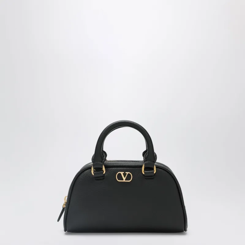 Black V Logo Signature Mini Duffle Bag In Grained Calfskin made by Valentino Garavani