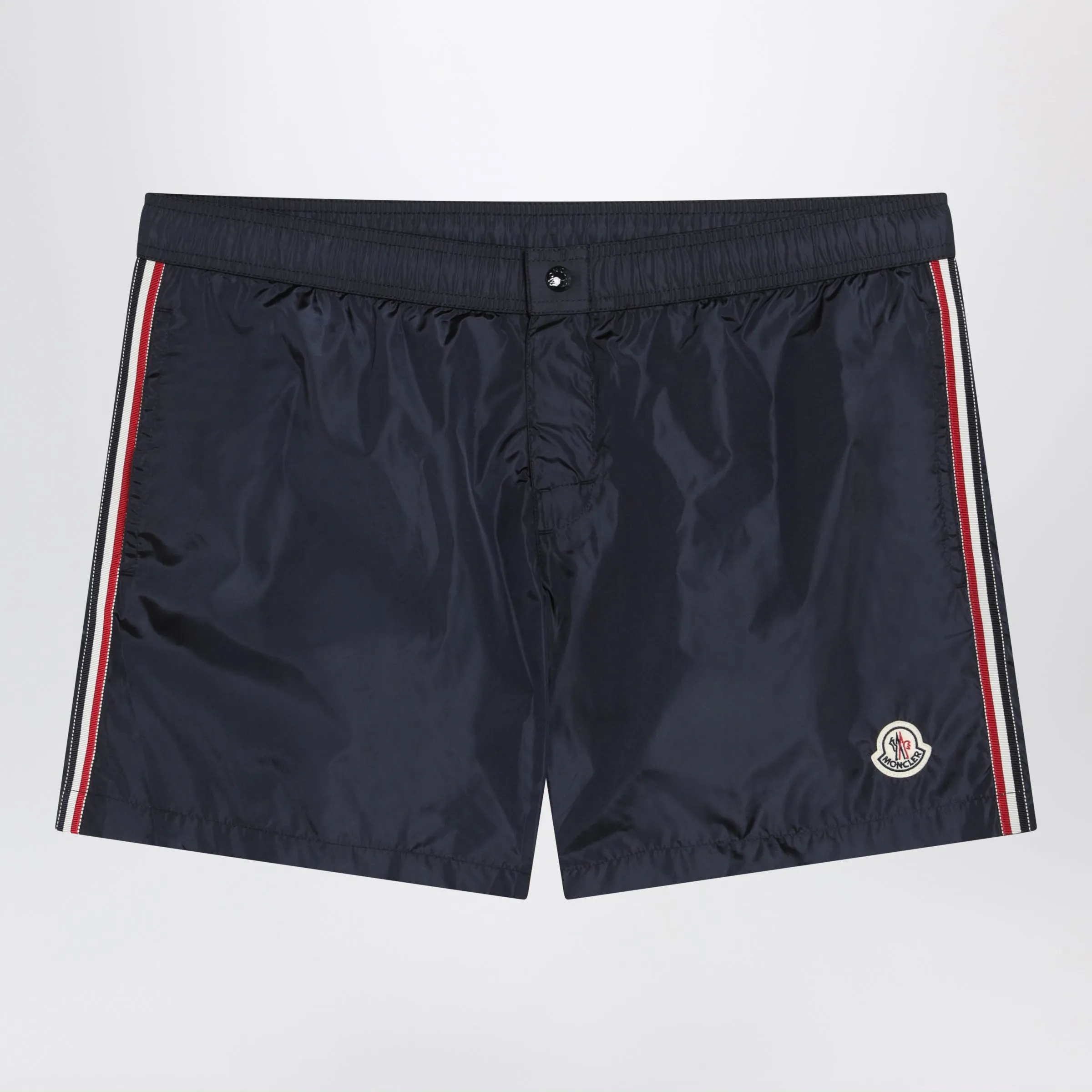 Navy Blue Swim Shorts With Logo Patch sold by Wanan Luxury