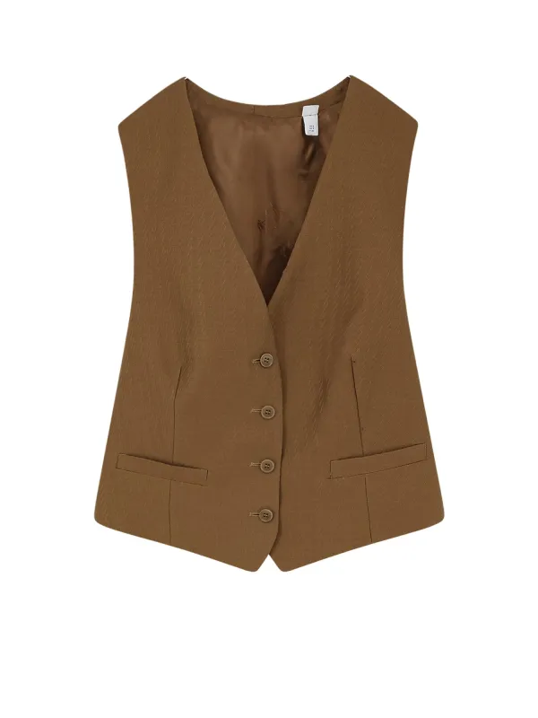 Warren Wool And Mohair Vest made by Burberry