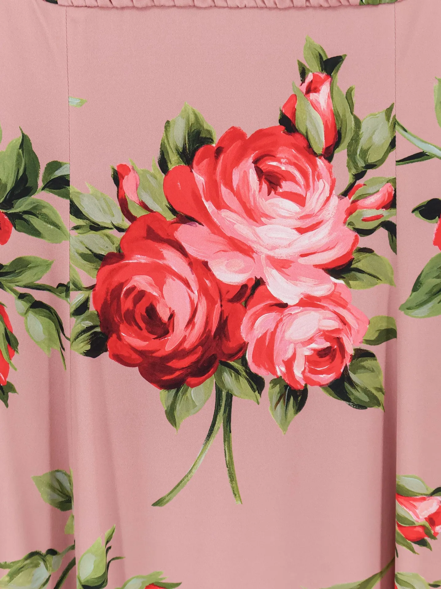 Long Silk Dress With Bouquet Rose Print sold by Wanan Luxury product image thumbnail 3