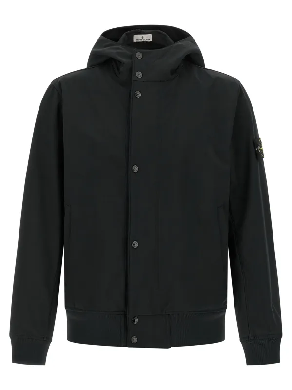4100118 Puffer Jackets Black made by Stone Island