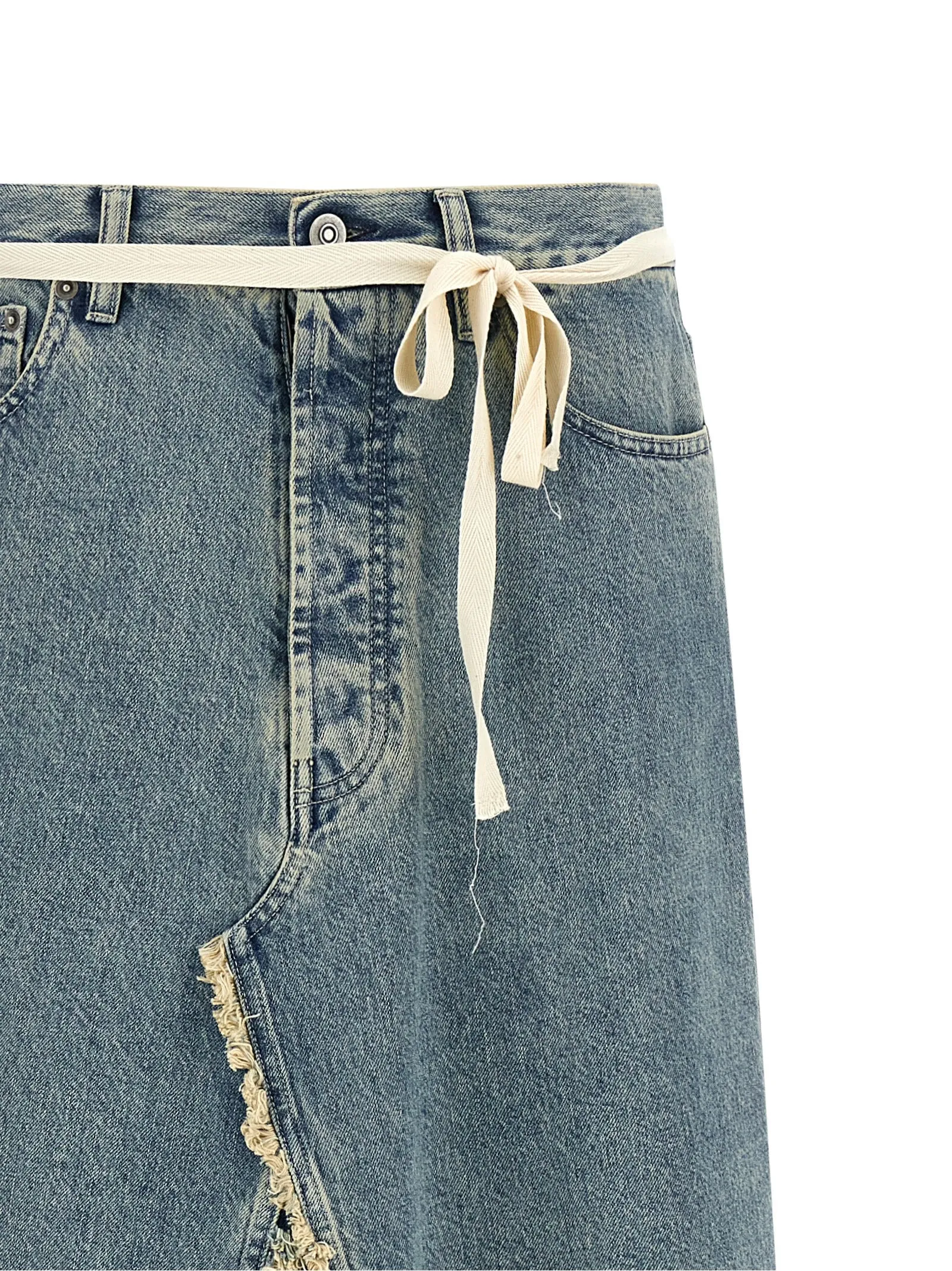 Raw Hem Denim Skirt Skirts Light Blue sold by Wanan Luxury product image thumbnail 3