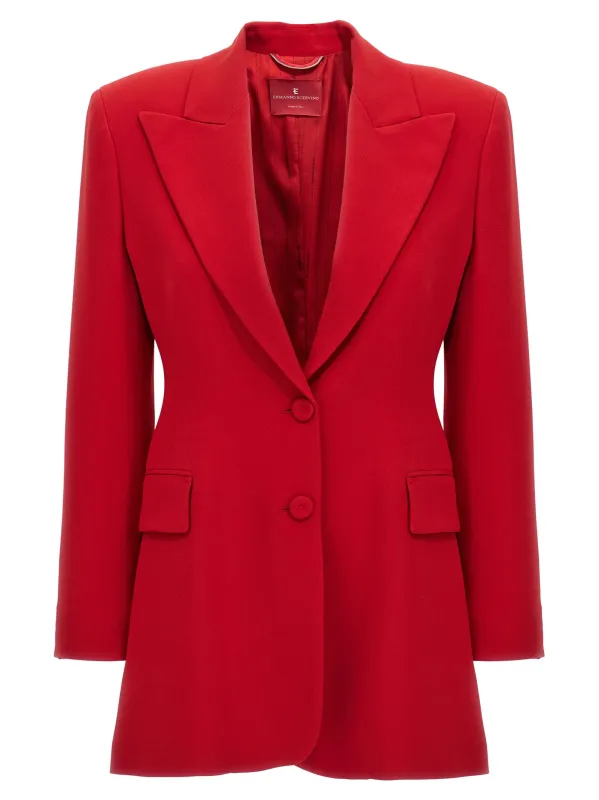 Single-Breasted Blazer Blazers Red made by Ermanno Scervino