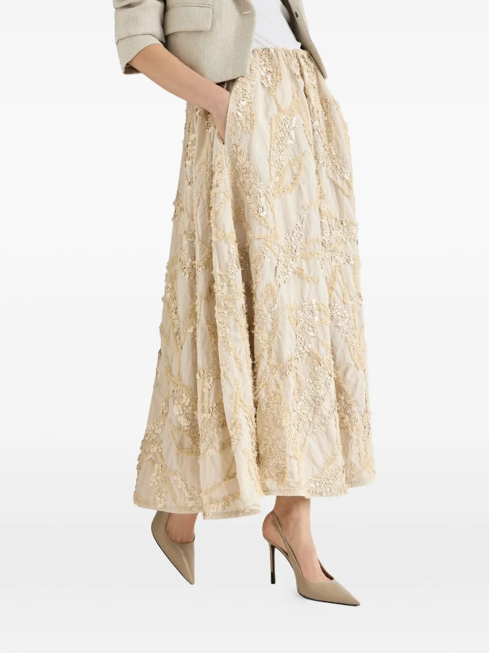Embroidered Long Skirt sold by Wanan Luxury product image thumbnail 3