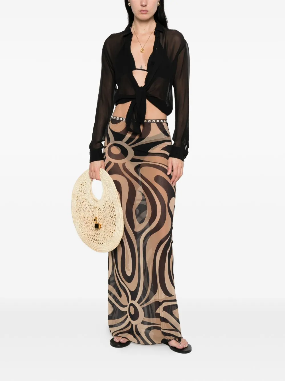 Printed Tulle Skirt sold by Wanan Luxury product image thumbnail 2
