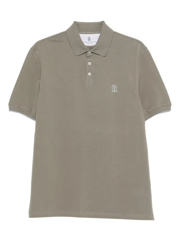 T-Shirts And Polos New Kaki+Grigio made by Brunello Cucinelli