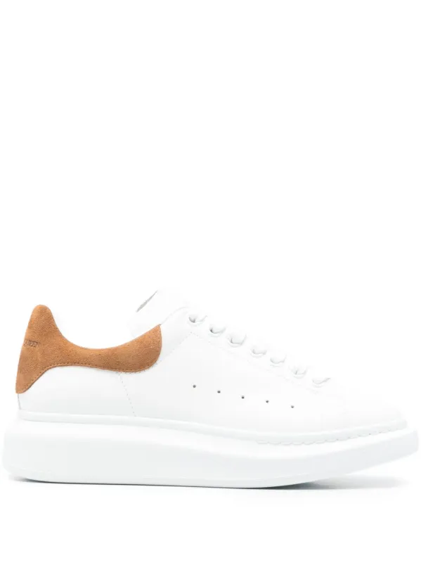 Flat Shoes White Tan made by Alexander McQueen
