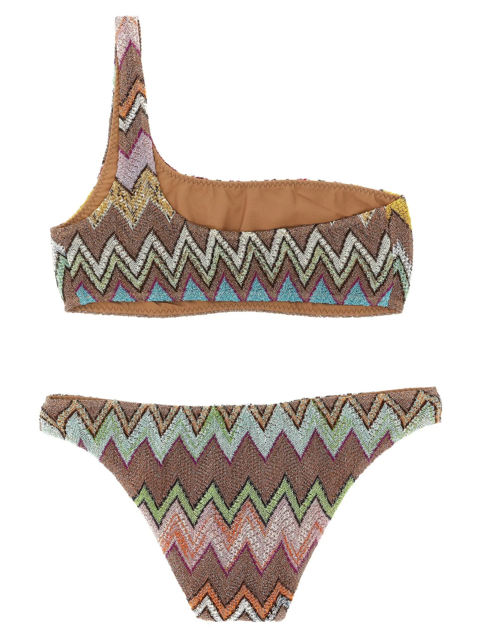 Lamé Viscose Bikini Beachwear Brown sold by Wanan Luxury product image thumbnail 2