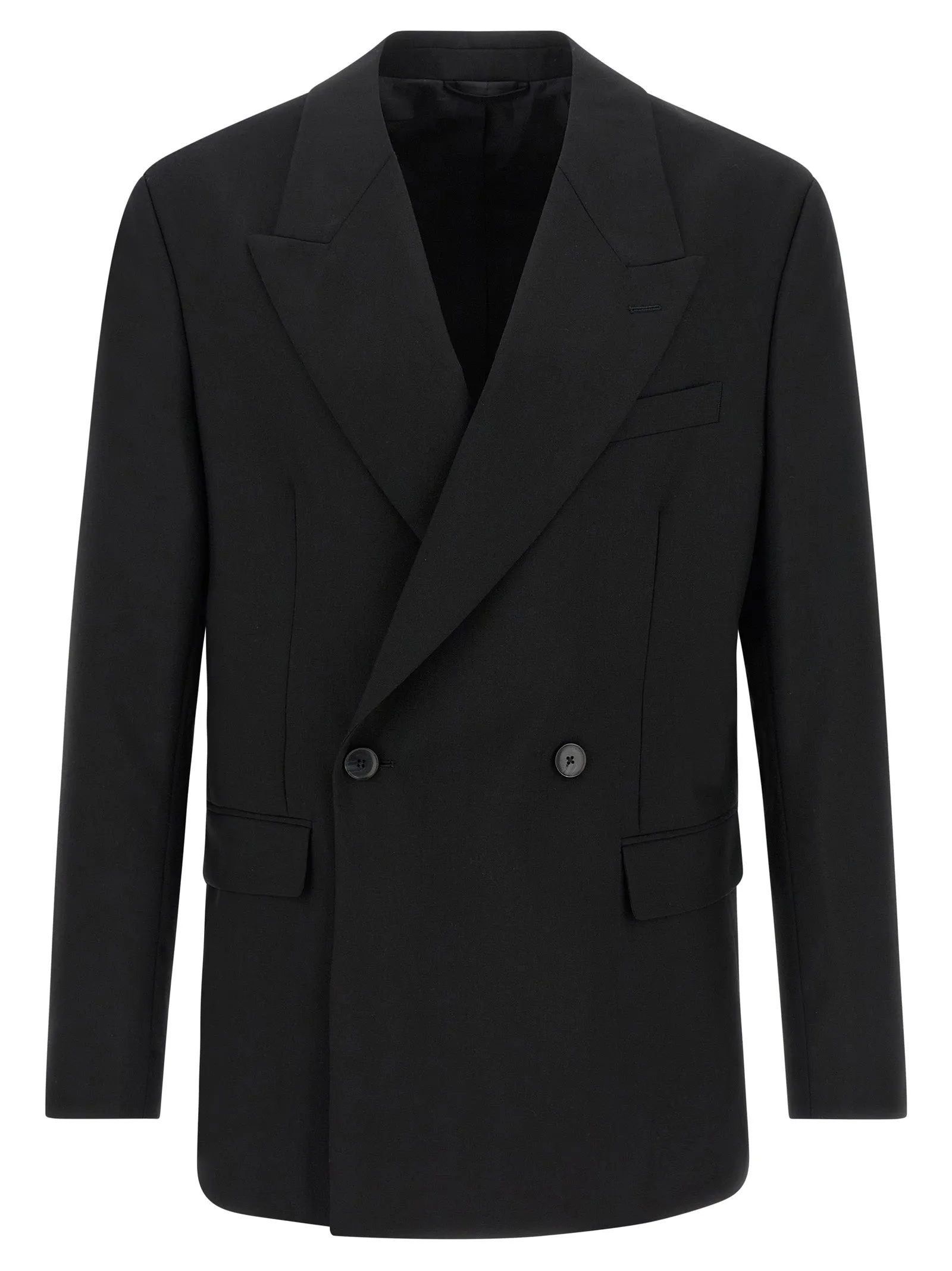 Double-Breasted Blazer Black sold by Wanan Luxury