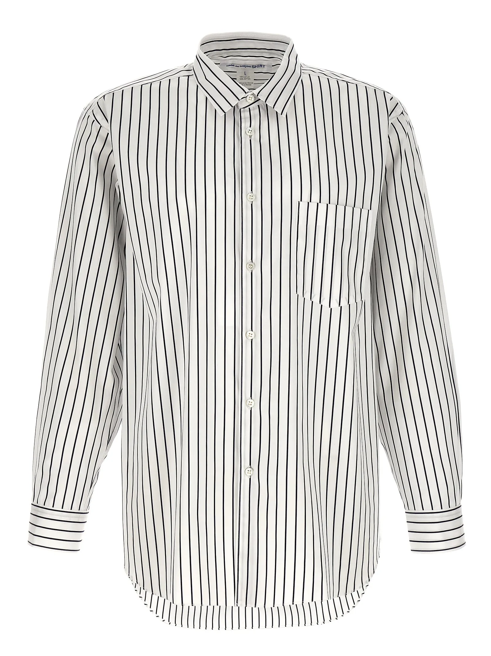 Striped Shirt Shirt And Blouse White/Black sold by Wanan Luxury