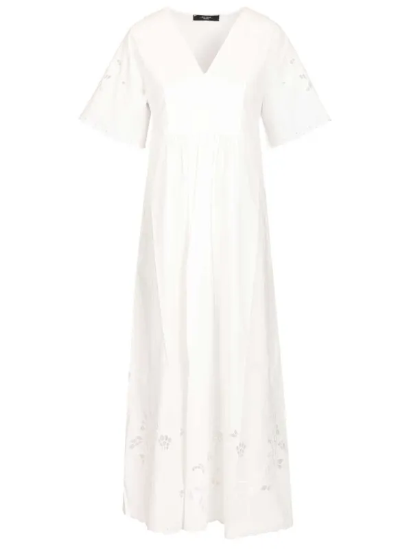 Cotton Jersey And Poplin Dress Dresses White made by Wanan Luxury