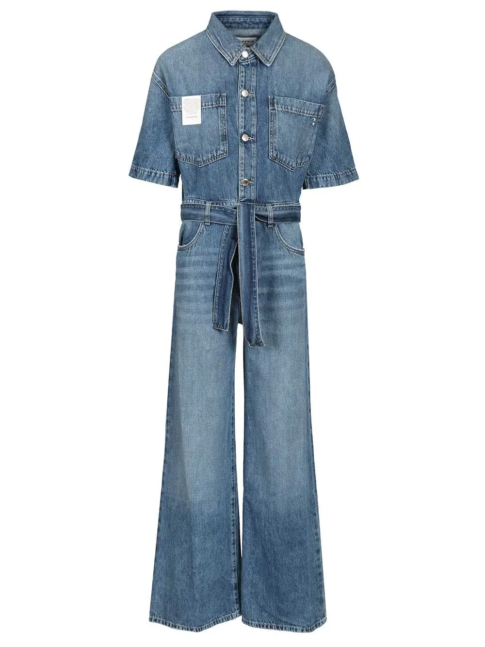 Wide Leg Jumpsuit - Regular Fit Jewelry Blue sold by Wanan Luxury