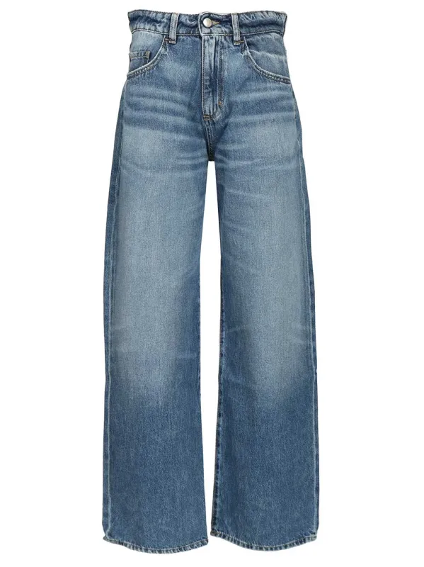 Wide Leg Jean - Low Waist Jeans Blue made by Wanan Luxury