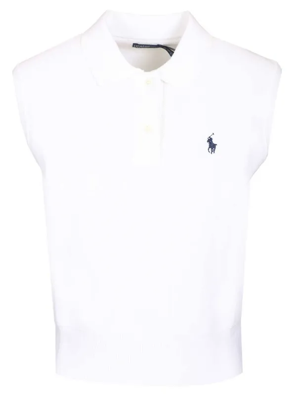 Sweater-Pullover Polo Shirt White made by Polo by Ralph Lauren