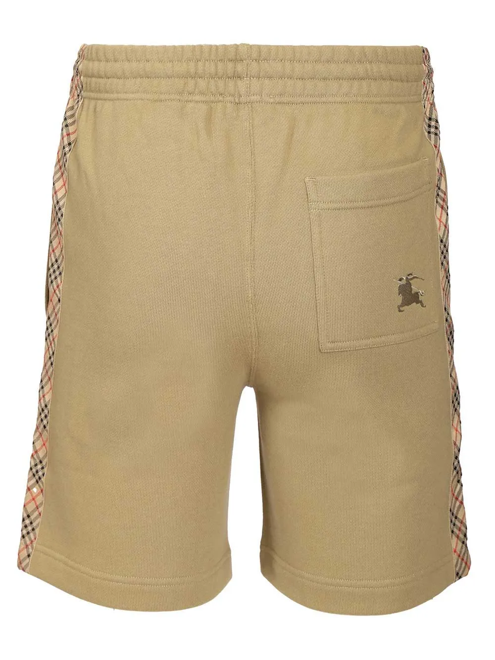 Cotton Shorts With Check Trim Trousers Beige sold by Wanan Luxury product image thumbnail 2