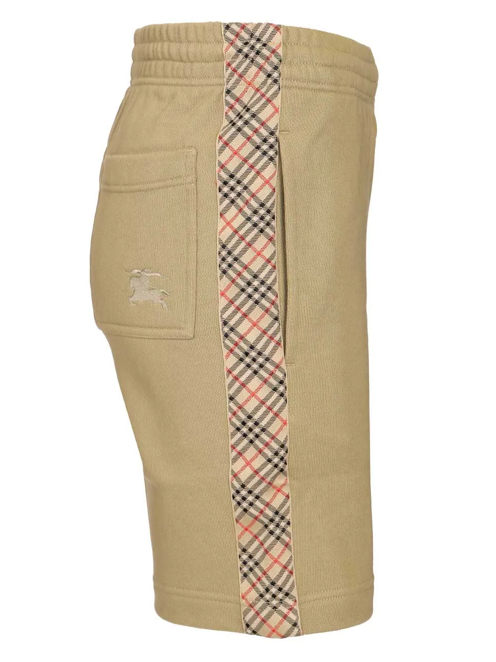 Cotton Shorts With Check Trim Trousers Beige sold by Wanan Luxury product image thumbnail 3