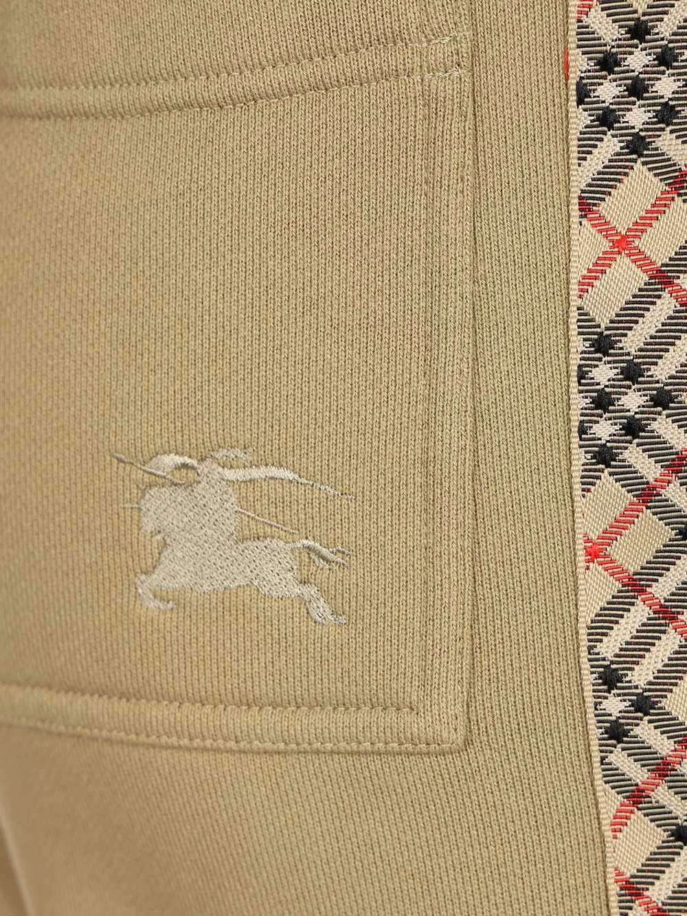 Cotton Shorts With Check Trim Trousers Beige sold by Wanan Luxury product image thumbnail 4