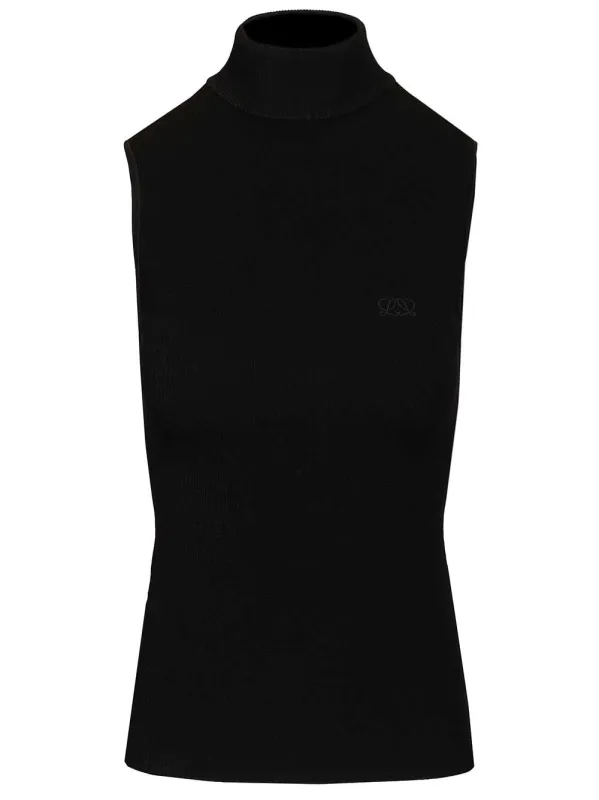 Sleeveless Top Tops Black sold by Wanan Luxury