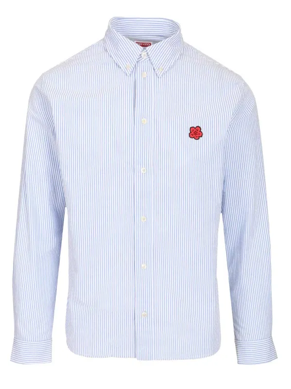 Boke Flowers Shirt Shirts Light Blue made by Kenzo