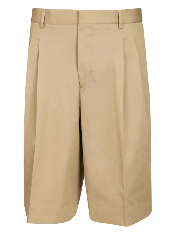 Wide-Leg Bermuda Shorts Trousers Beige made by Ami