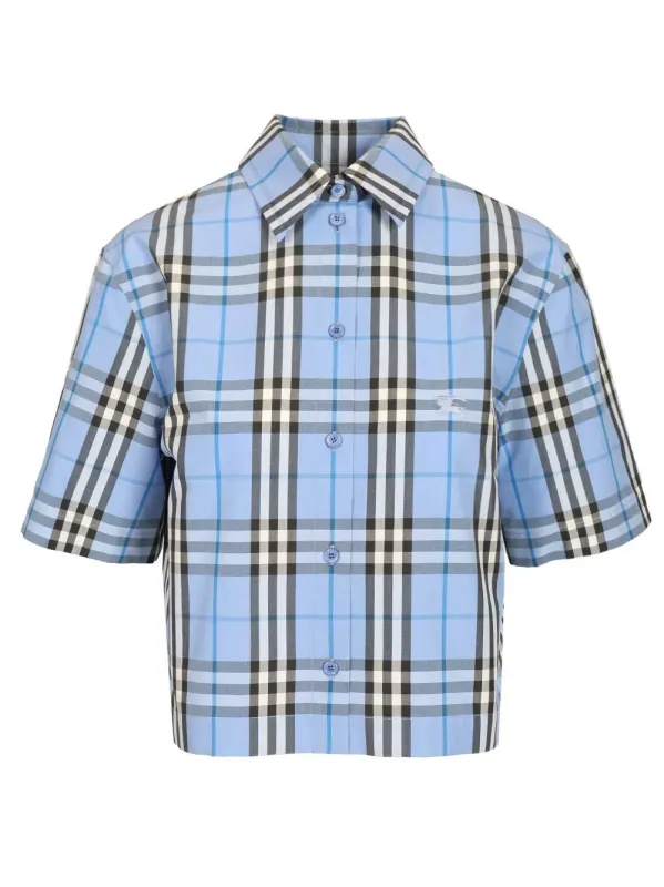 Check Shirts Light Blue made by Burberry