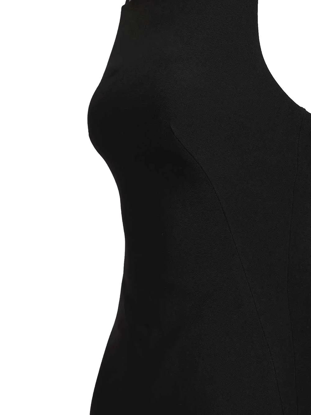 Sliced Midi Dress In Crepe Cady Dresses Black sold by Wanan Luxury product image thumbnail 5