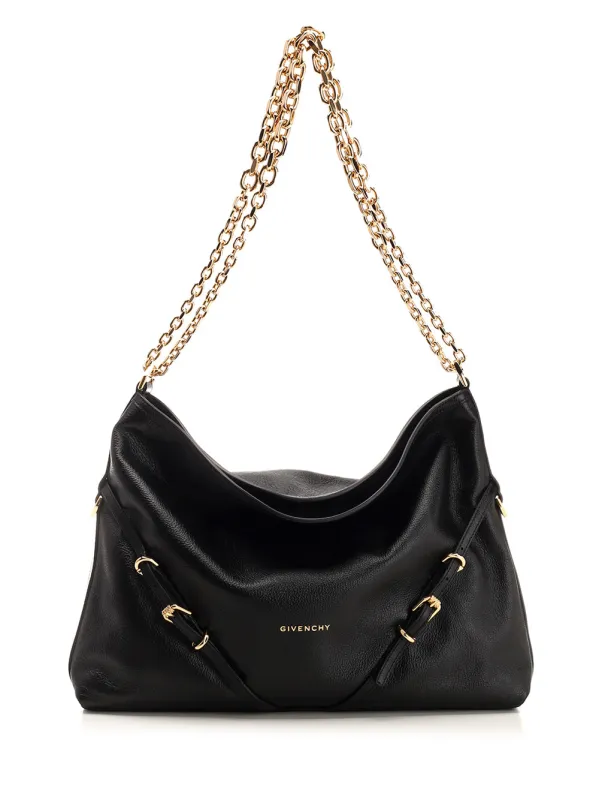 Voyou Chain Shoulder Bags Black made by Givenchy