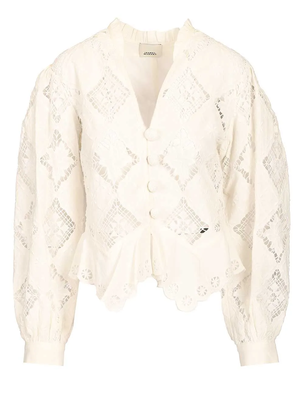 Nina Blouse Tops White sold by Wanan Luxury