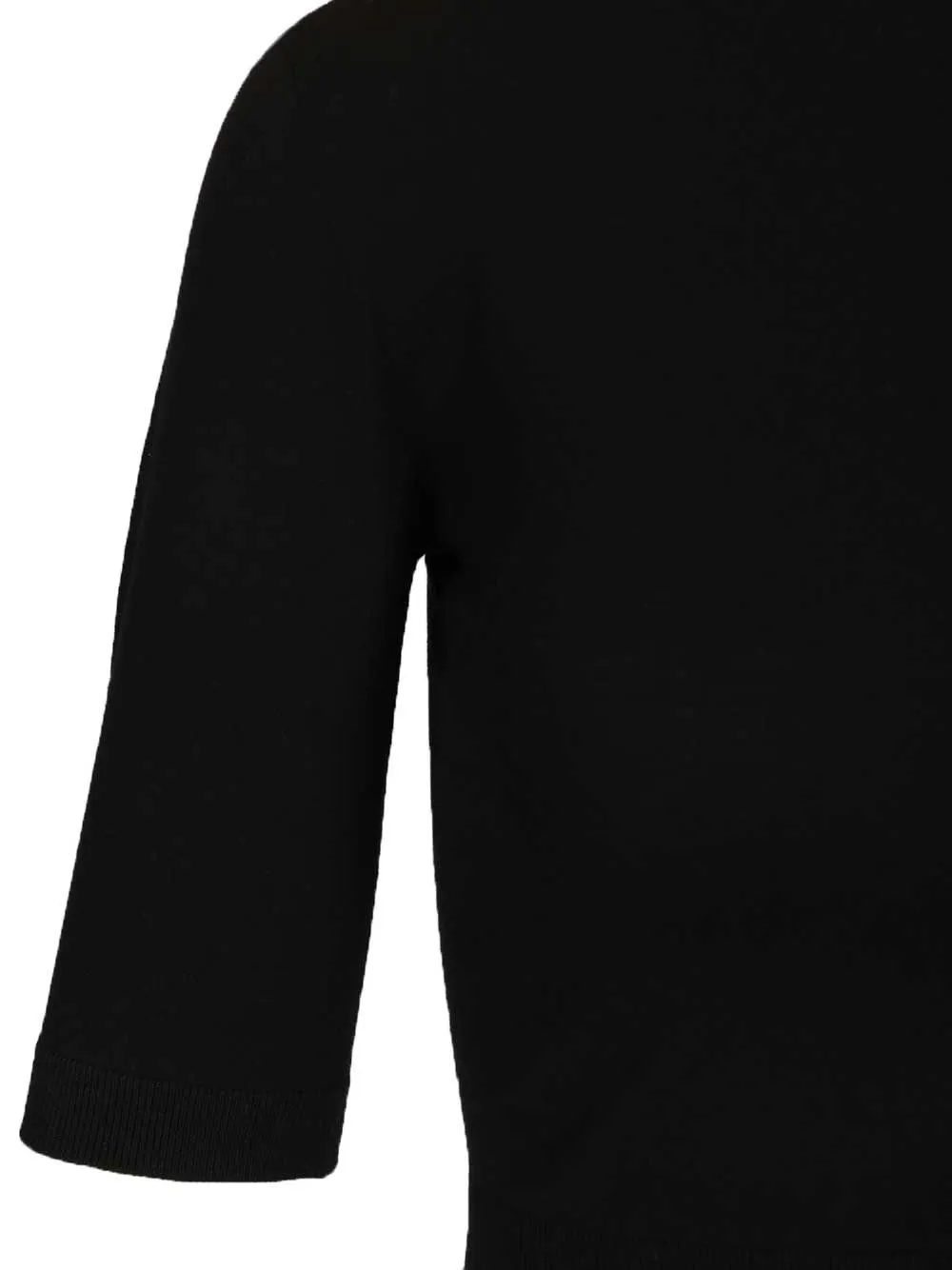 Stretch Viscose Crop Turtleneck Knitwear Black sold by Wanan Luxury product image thumbnail 4