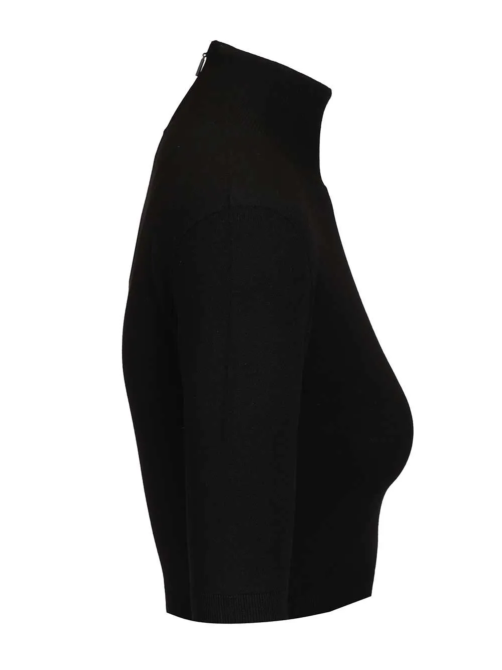 Stretch Viscose Crop Turtleneck Knitwear Black sold by Wanan Luxury product image thumbnail 3