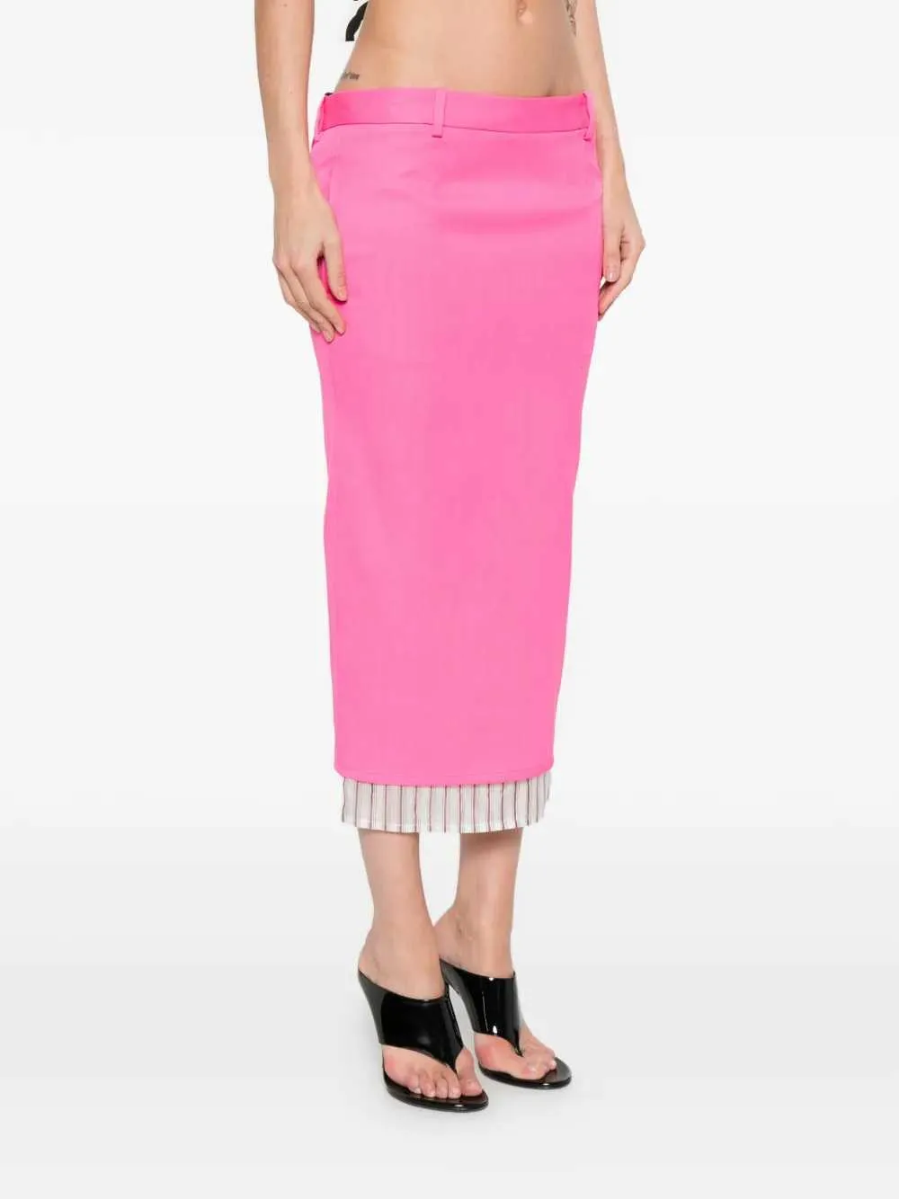 Midi Skirt With Striped Hem sold by Wanan Luxury product image thumbnail 3