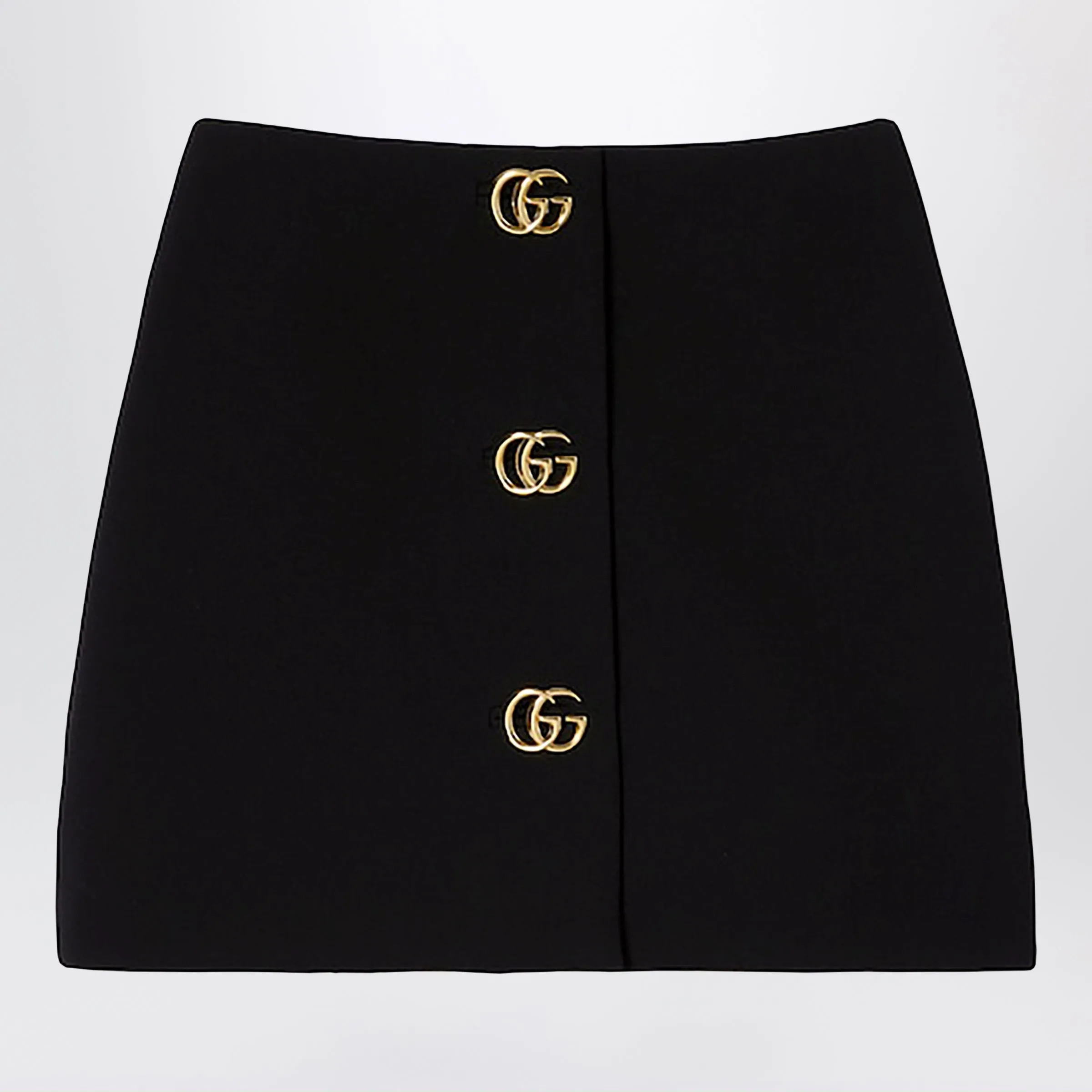 Wool Crêpe Skirt With Gg Buttons sold by Wanan Luxury