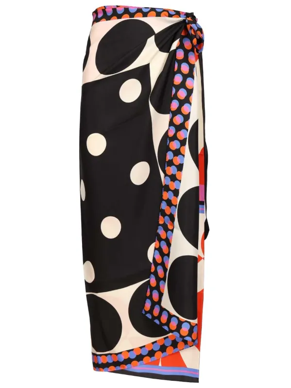 Scarfy Long Skirt Pareo Geometric Print Skirts Multicolor made by Dries Van Noten