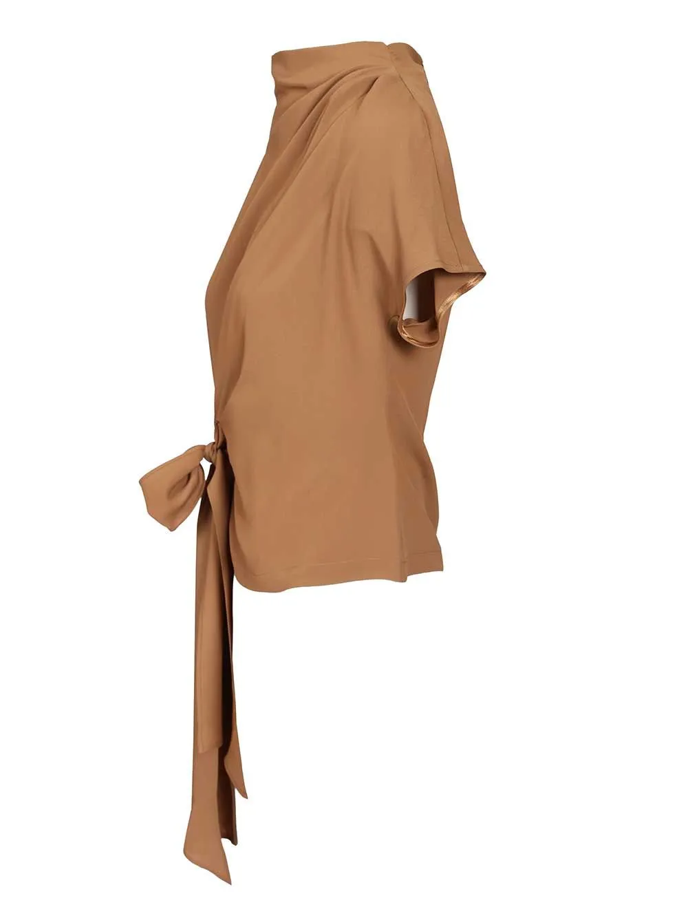 Crepe De Chine Blouse Tops Beige sold by Wanan Luxury product image thumbnail 2