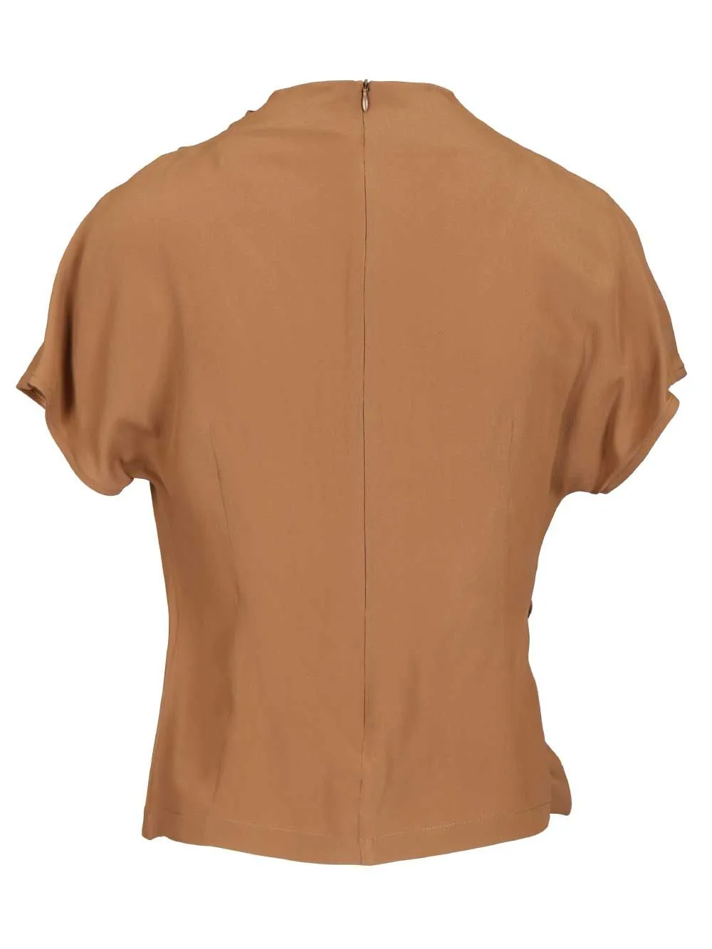 Crepe De Chine Blouse Tops Beige sold by Wanan Luxury product image thumbnail 3