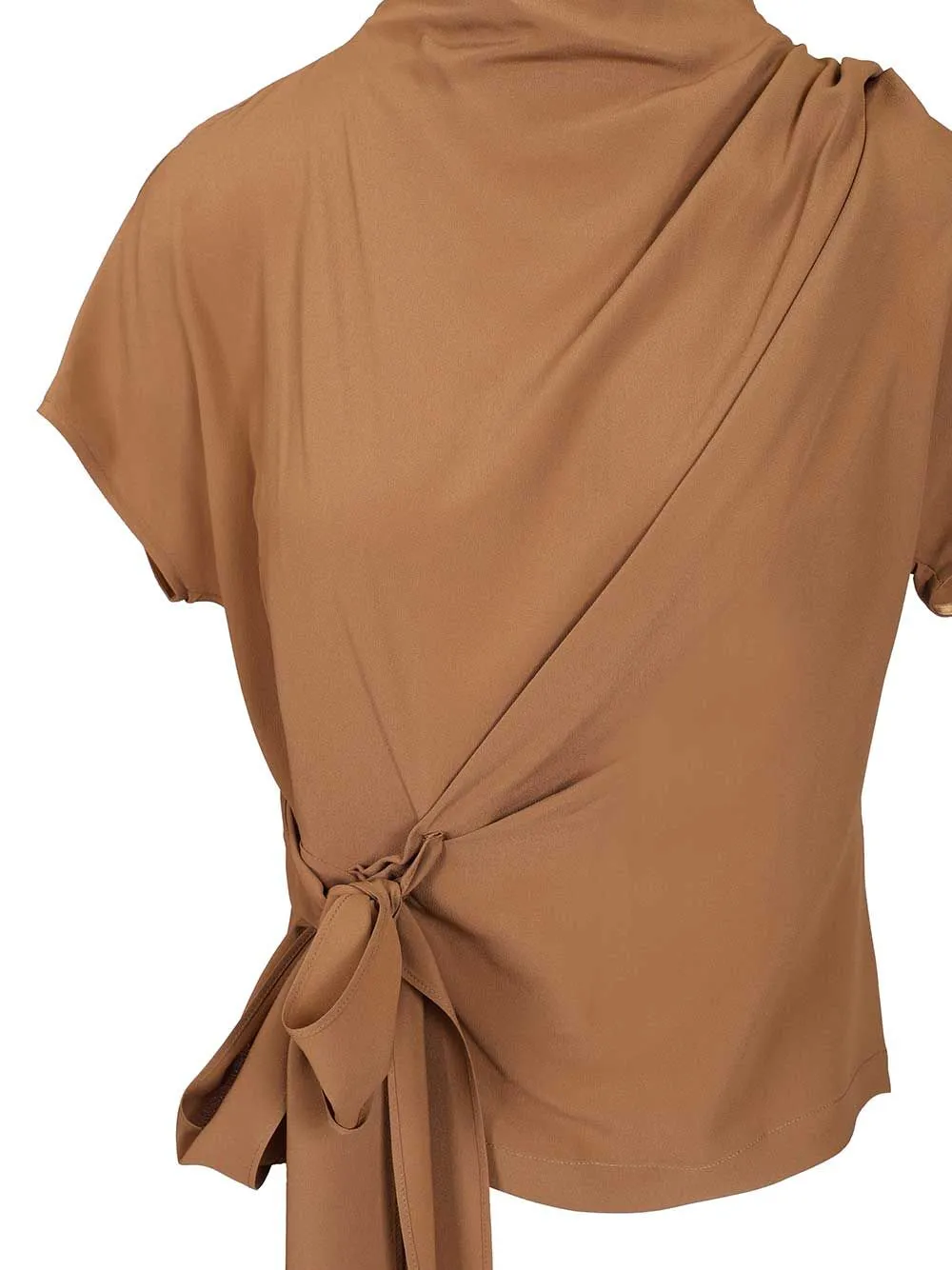 Crepe De Chine Blouse Tops Beige sold by Wanan Luxury product image thumbnail 4