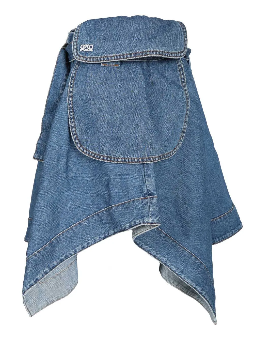 Denim Cargo Skirt Skirts Light Blue sold by Wanan Luxury product image thumbnail 3