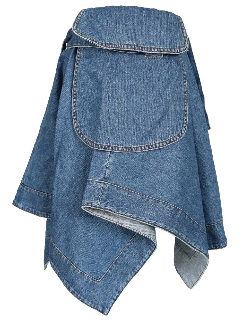 Denim Cargo Skirt Skirts Light Blue sold by Wanan Luxury product image thumbnail 4